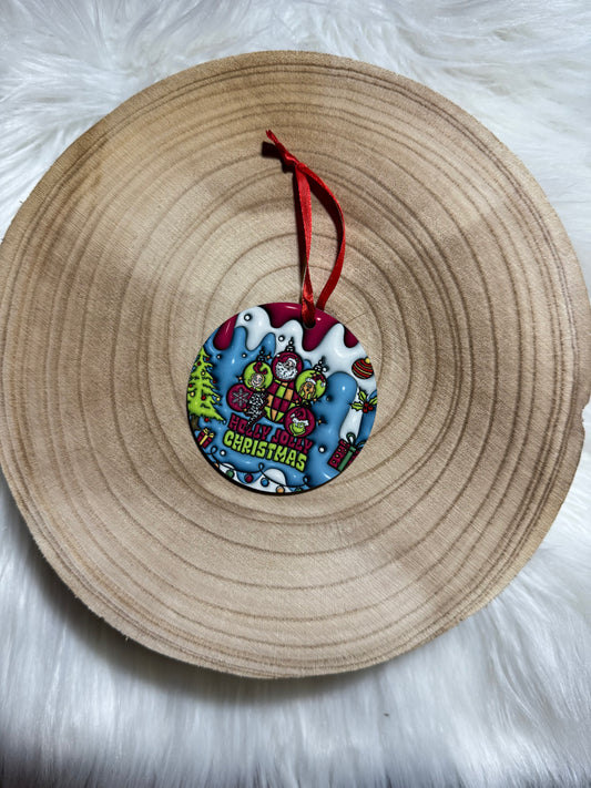 Holly Jolly Christmas Ornament