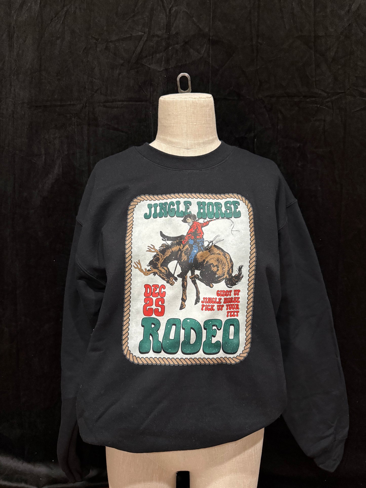 Jingle Horse Rodeo Crewneck