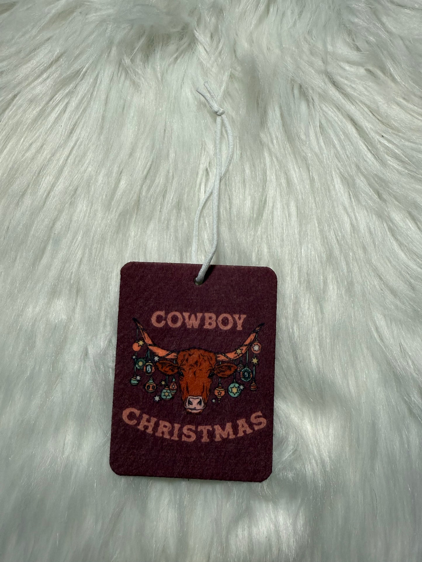 Cowboy Christmas Car Freshener