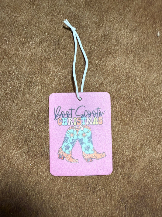 Boot Scootin’ Christmas Car Freshener