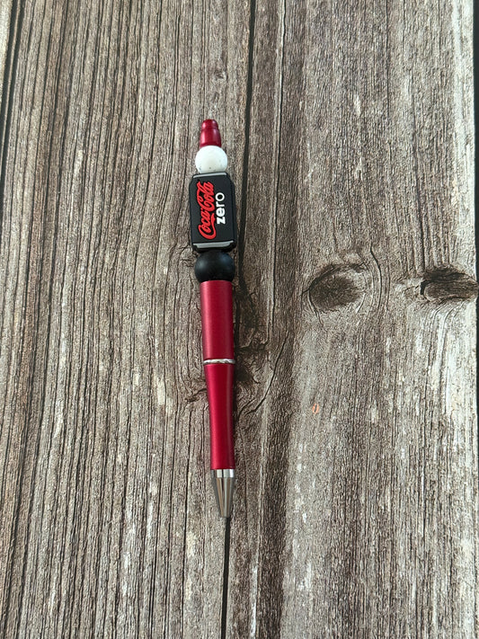 Coca Cola Zero Red Beaded Pen