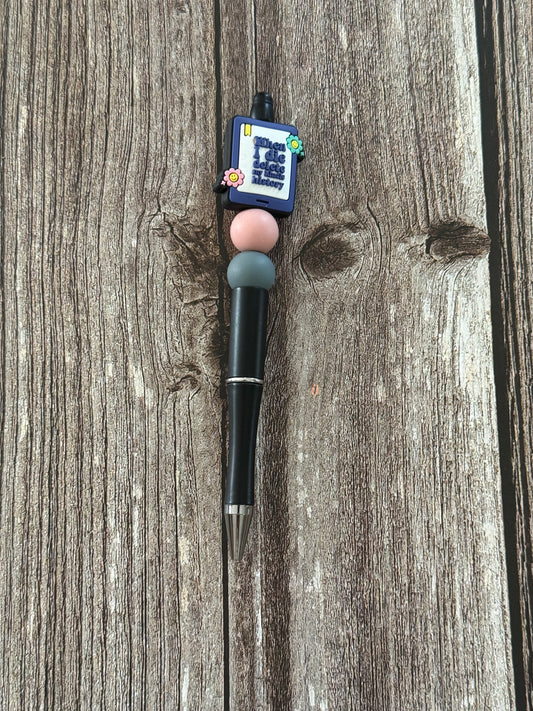 When I Die Delete my Kindle History Beaded Pen