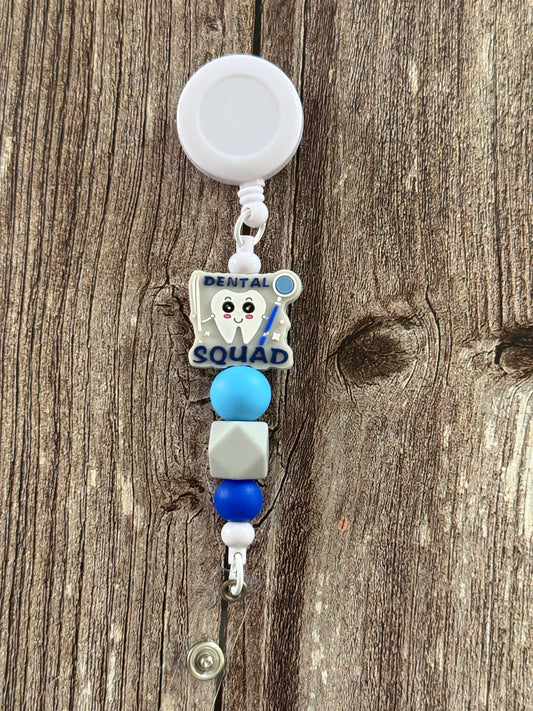 Blue Dental Squad Badge Reel