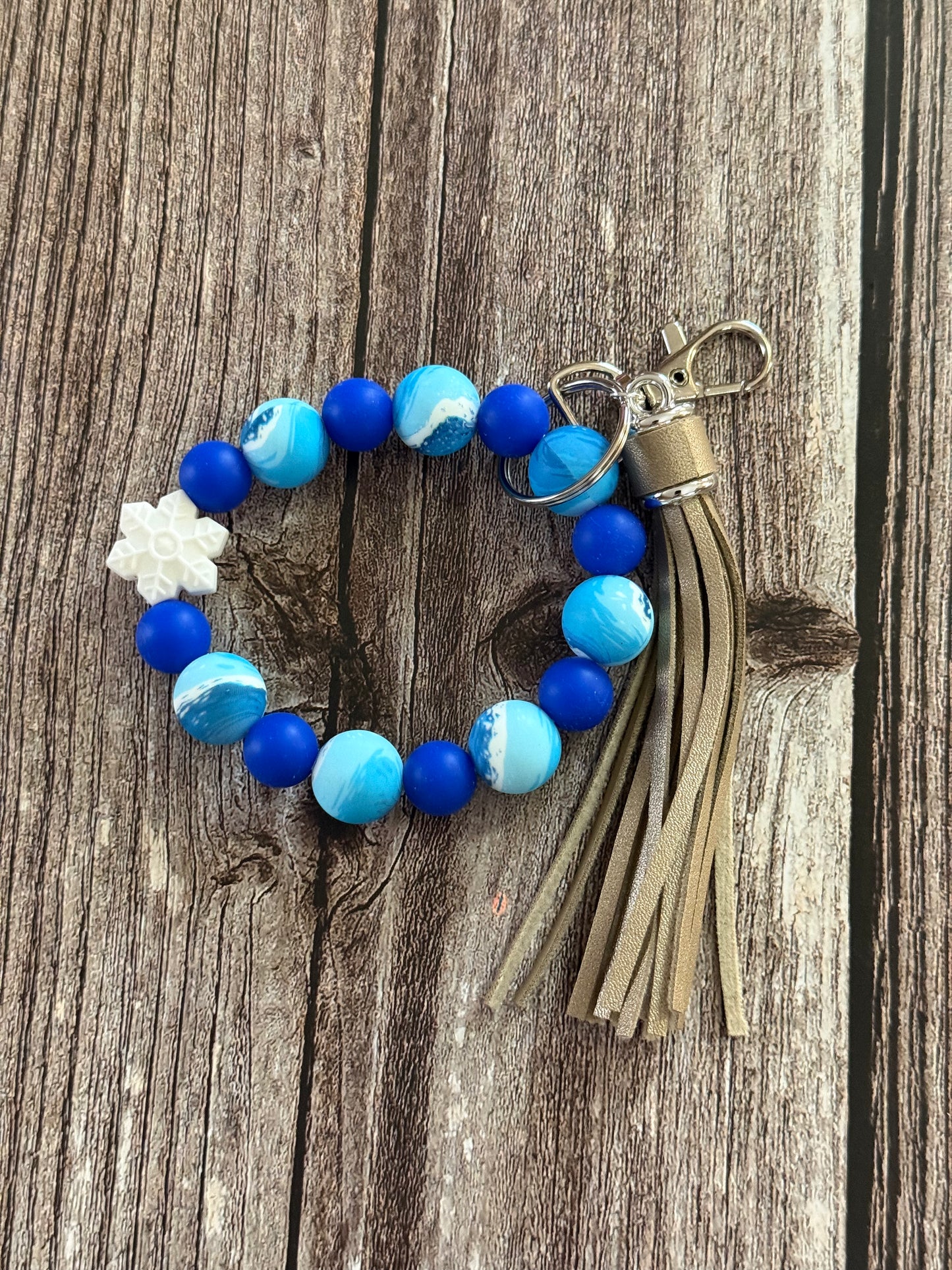 Snowy Season Wristlet Keychain