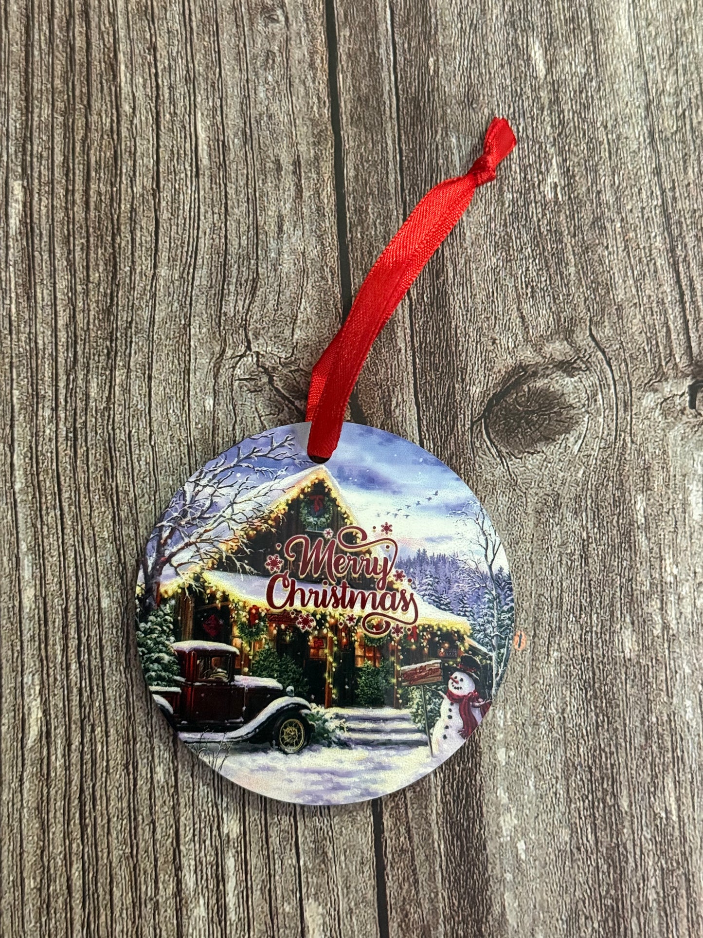 Old Truck Merry Christmas Ornament