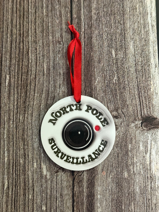 North Pole Surveillance Ornament