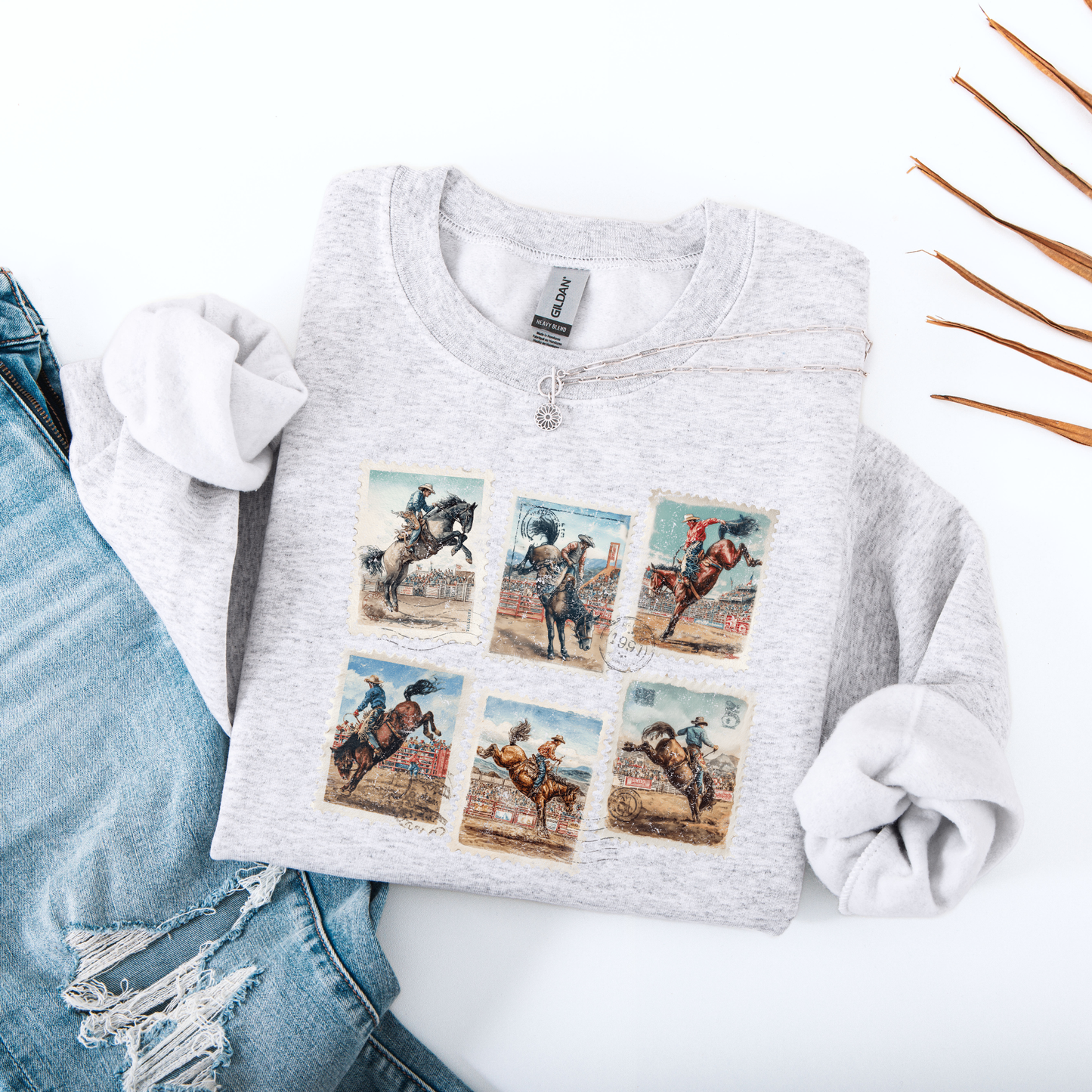 Buckin Stamps Crewneck