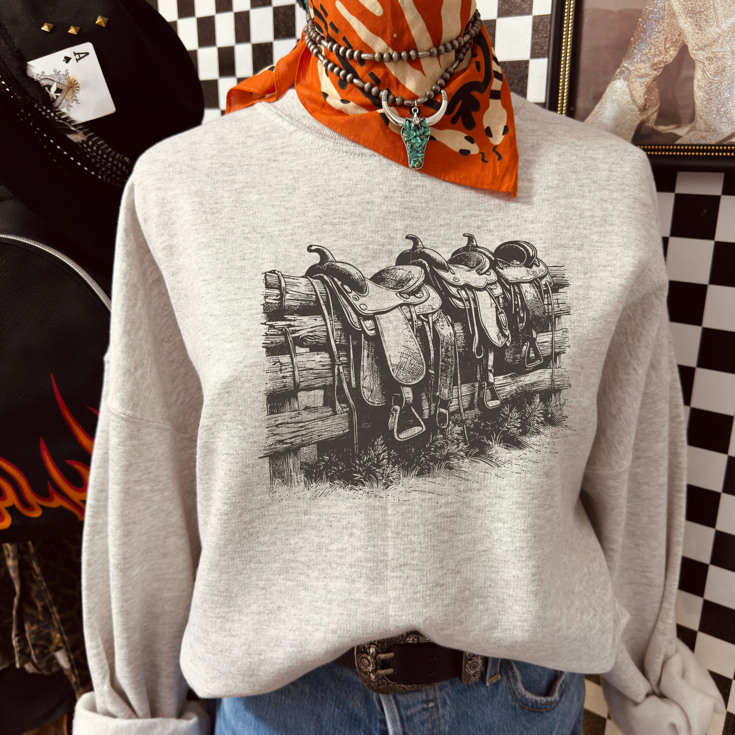 Heritage Saddle Crewneck
