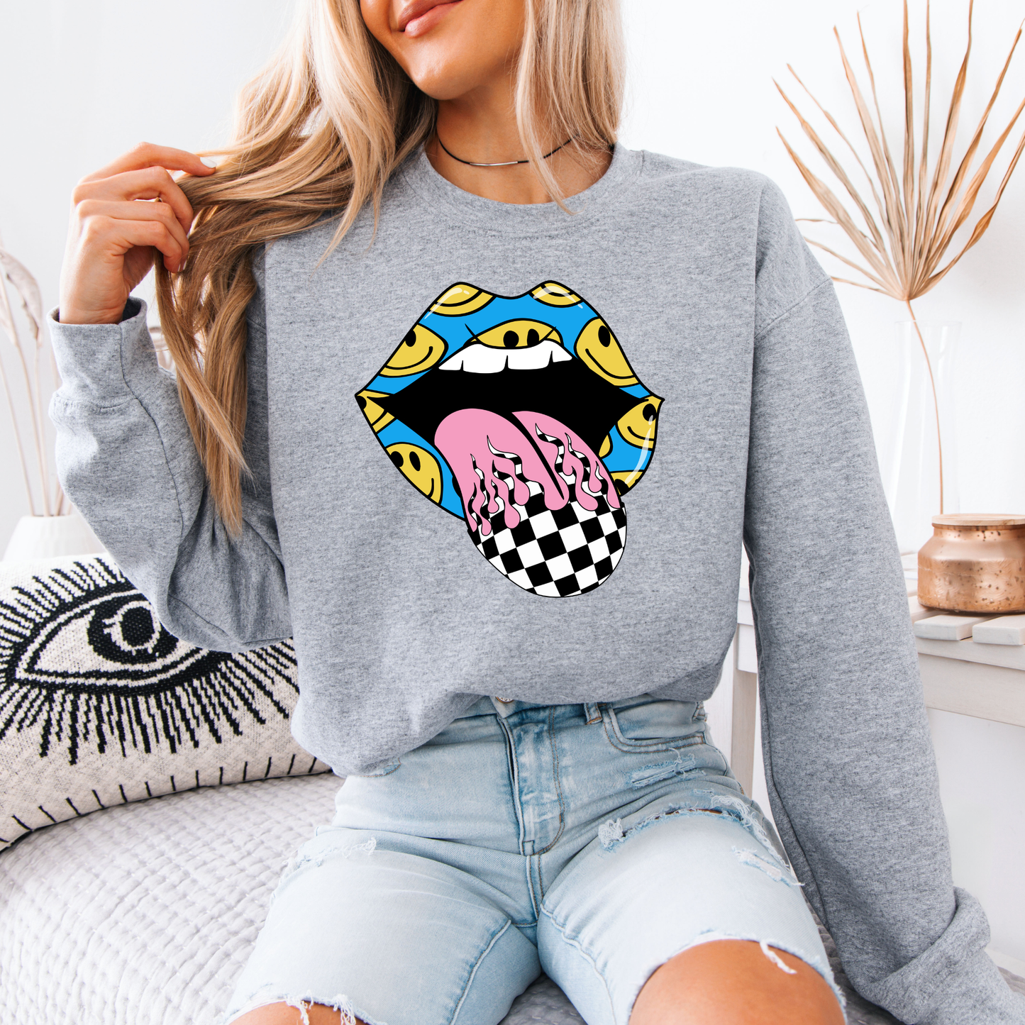 Checkered Chaos Crewneck