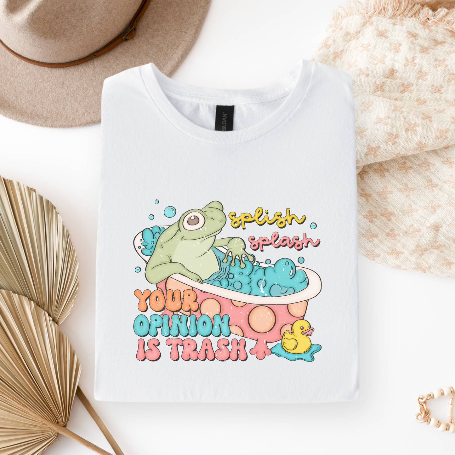 Splish Splash Your Opinion is Trash Retro T-shirt