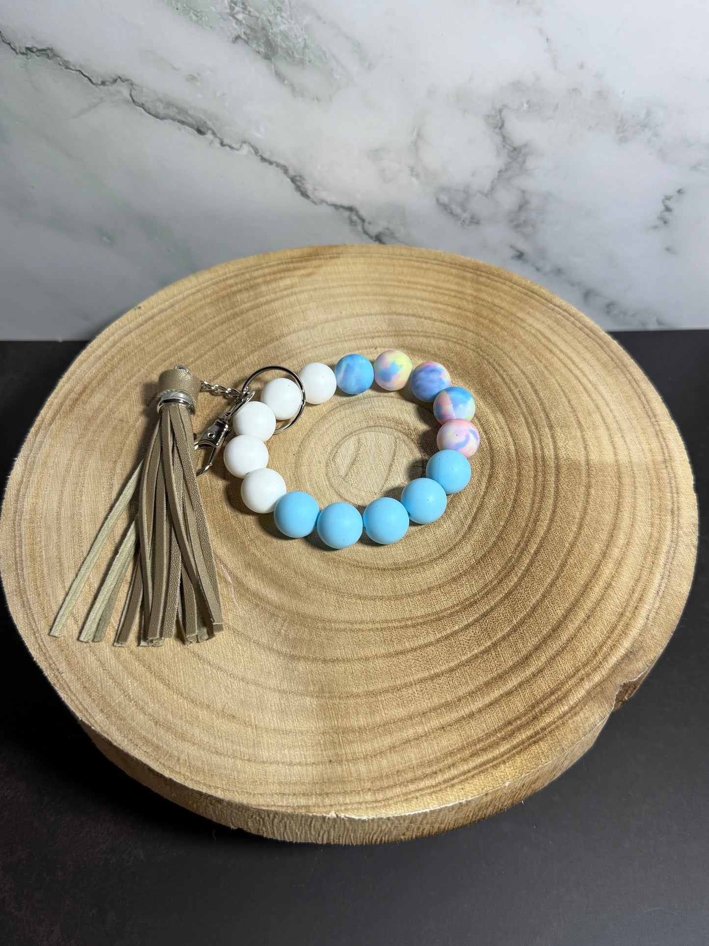 Cotton Candy Wristlet Keychain