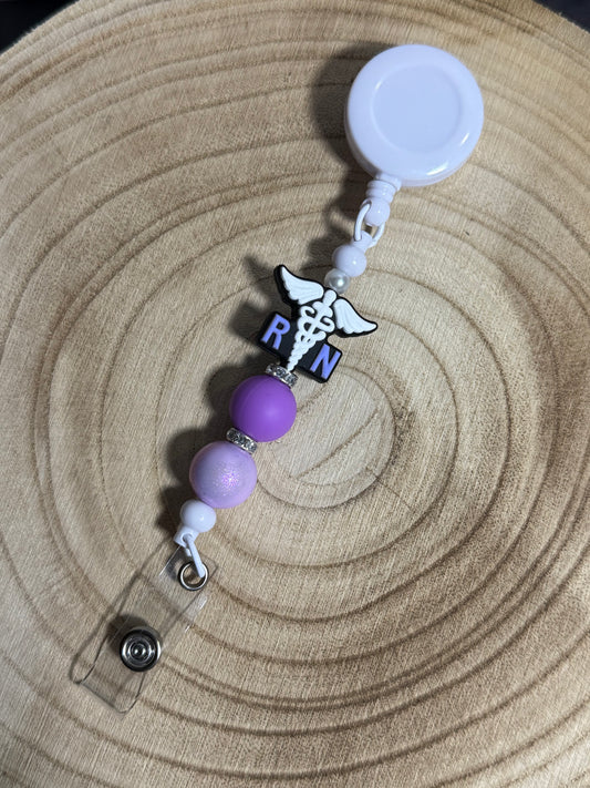 Purple RN Badge Reel