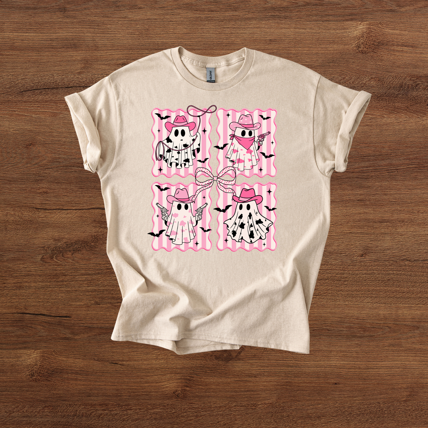 Pink Ghost Graphic T-shirt