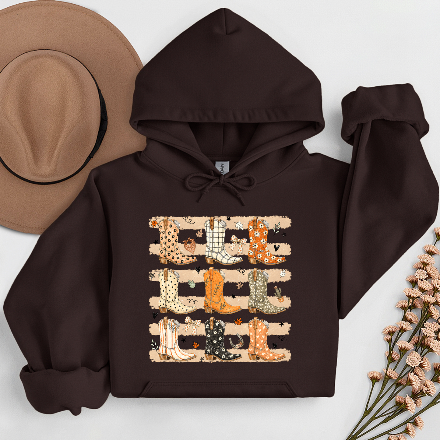 Country Roads & Cowboy Boots Fall Hoodie