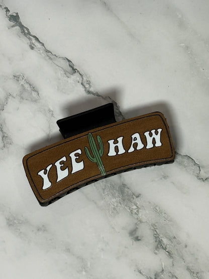 Yeehaw Cactus Claw Clip