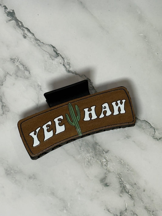 Yeehaw Cactus Claw Clip