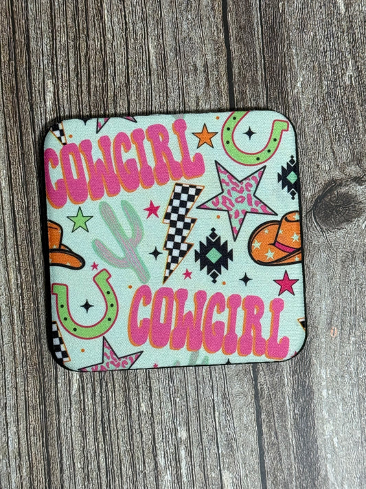 Neon Cowgirl Coaster (4 piece set)