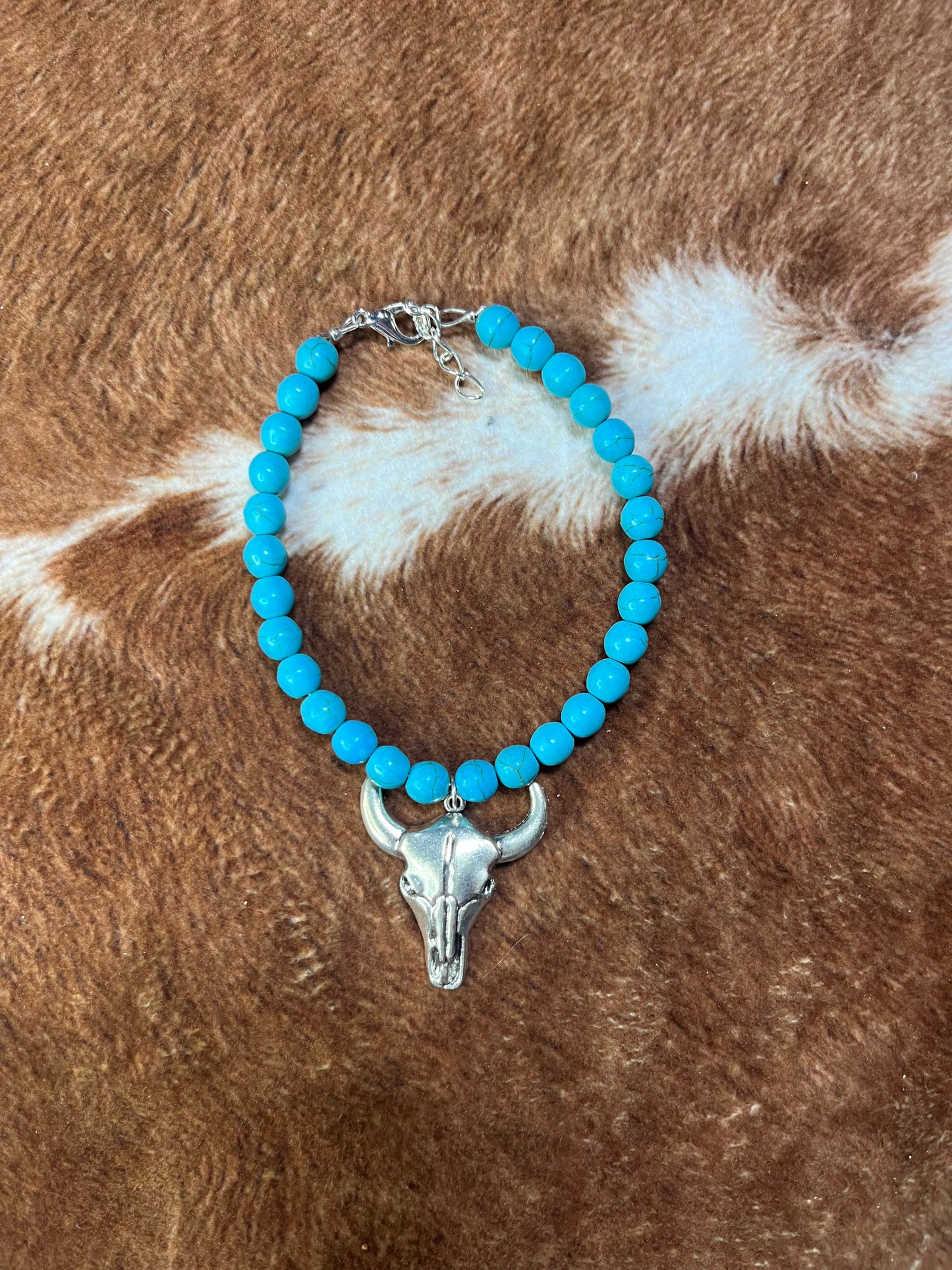 Turquoise Bulls Head Bracelet