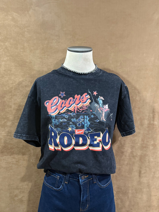 Coors Rodeo Acid Wash Graphic T-shirt