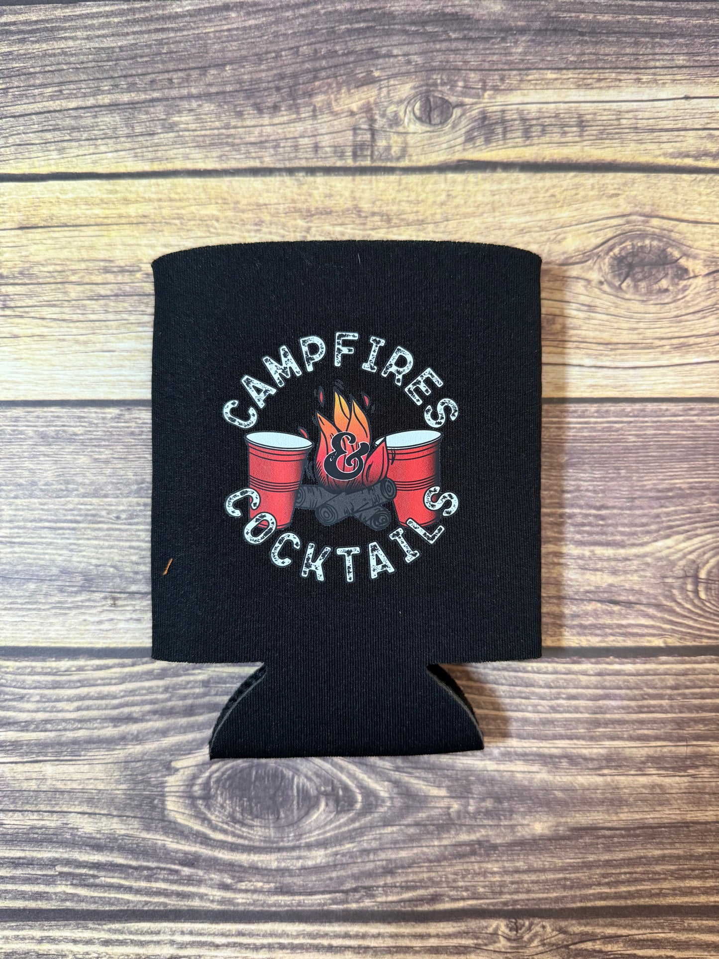 Campfires and Cocktails Koozie