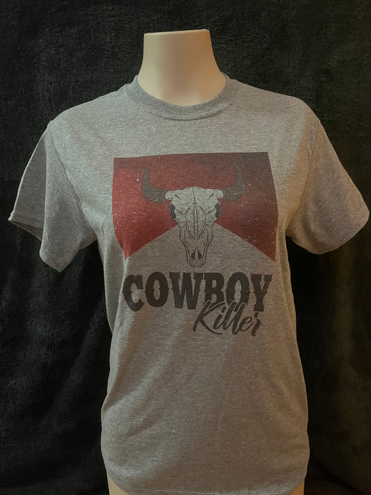 Cowboy Killer Bull Skull T-shirt