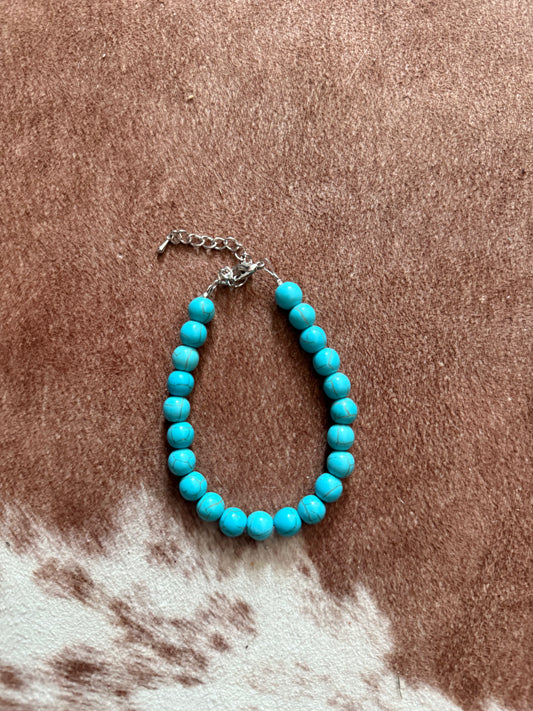 Turquoise Dyed Howlite Bracelet