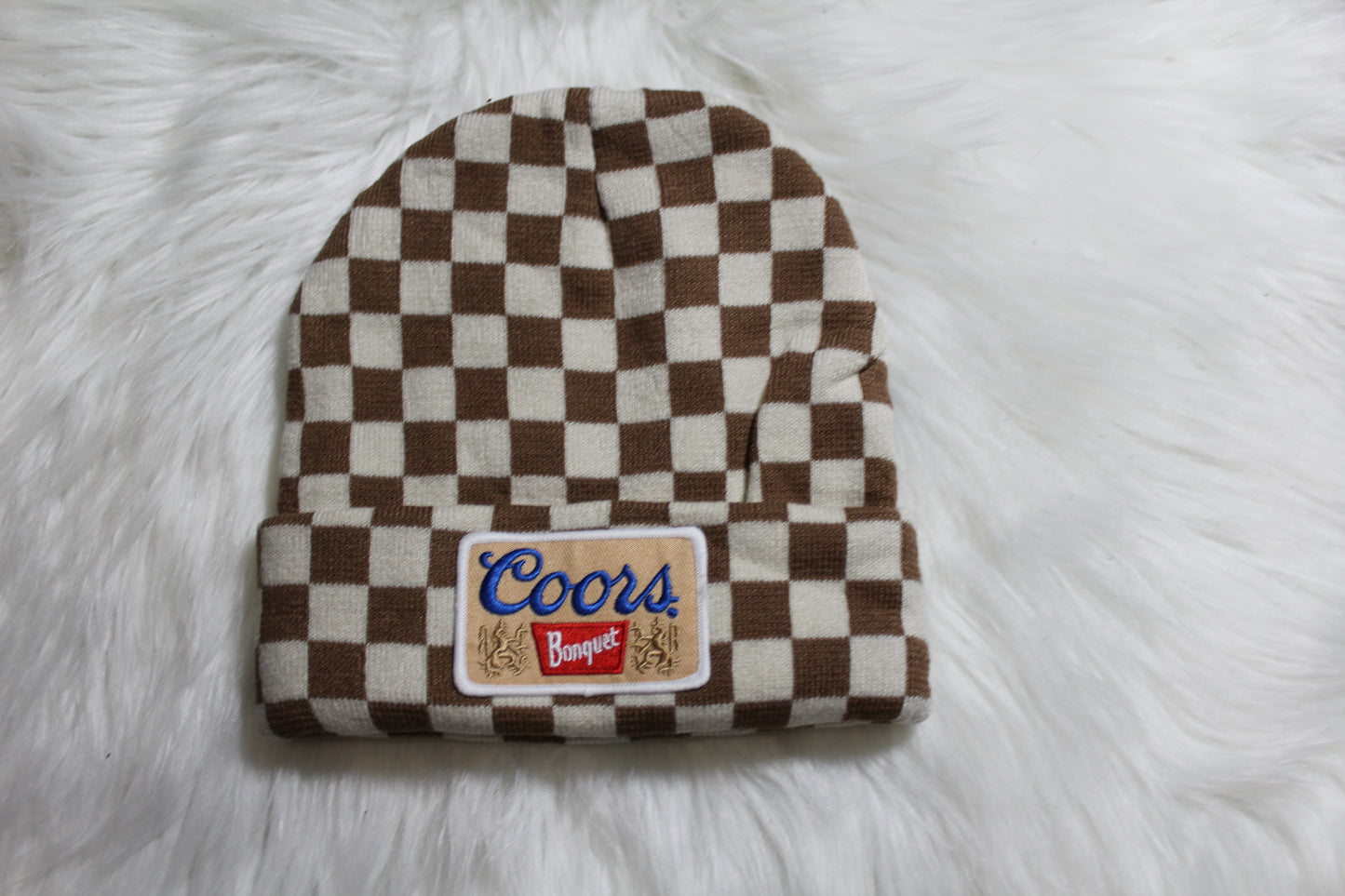 Checkered Coors Banquet Toque
