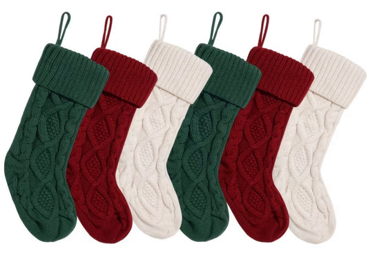 The Christmas Cabin Cable Knit Stocking