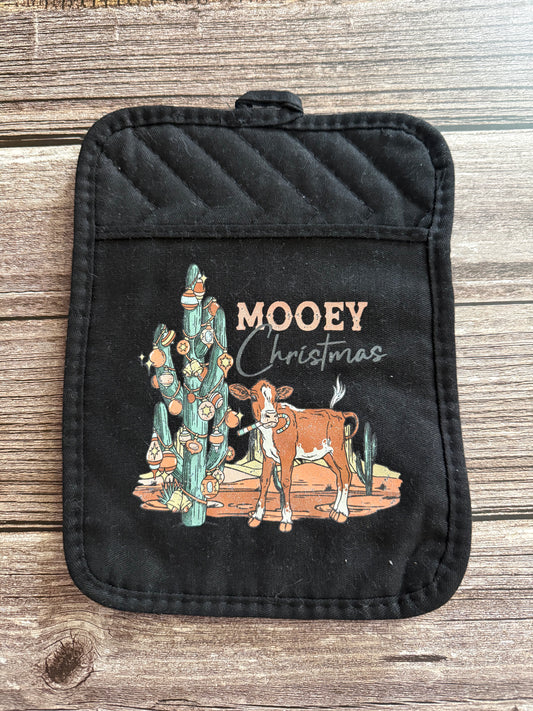 Mooey Christmas Pot Holder