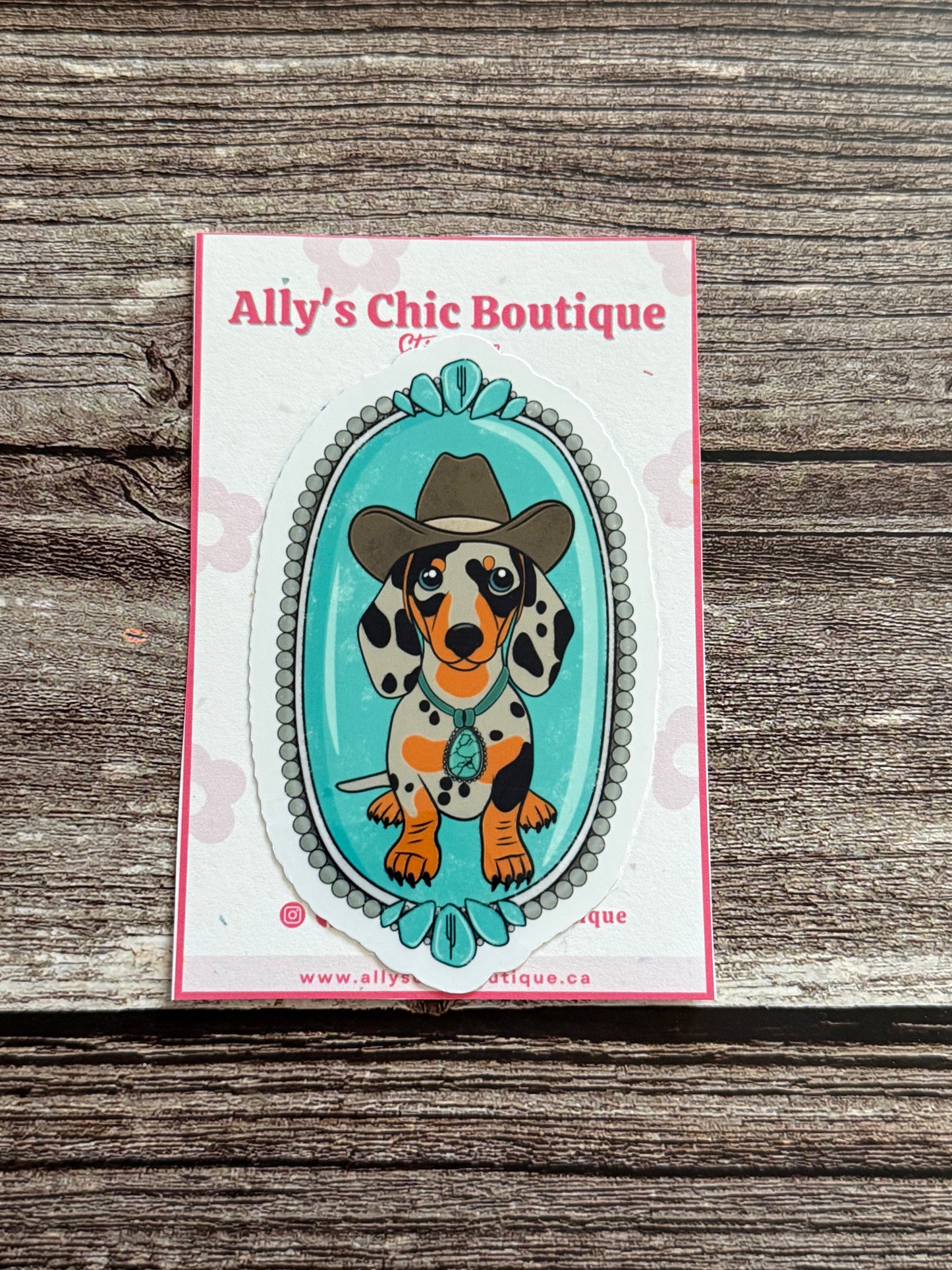 Cowboy Daschund Sticker