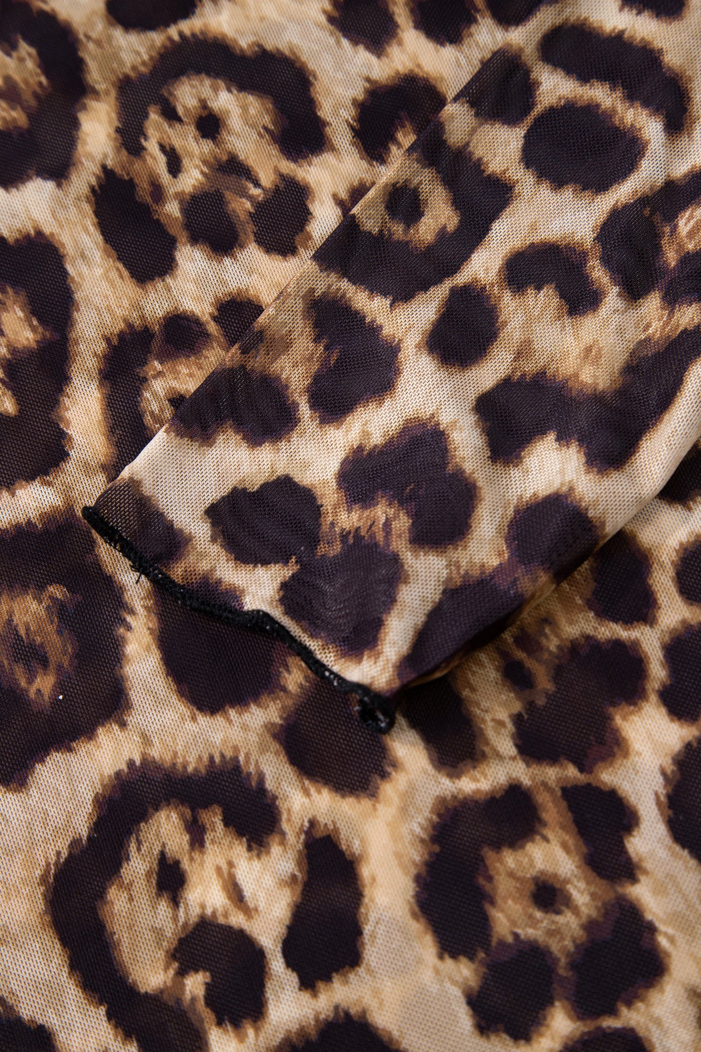 Cheetah Print Mesh Top