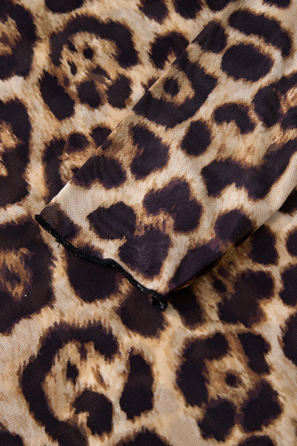 Cheetah Print Mesh Top