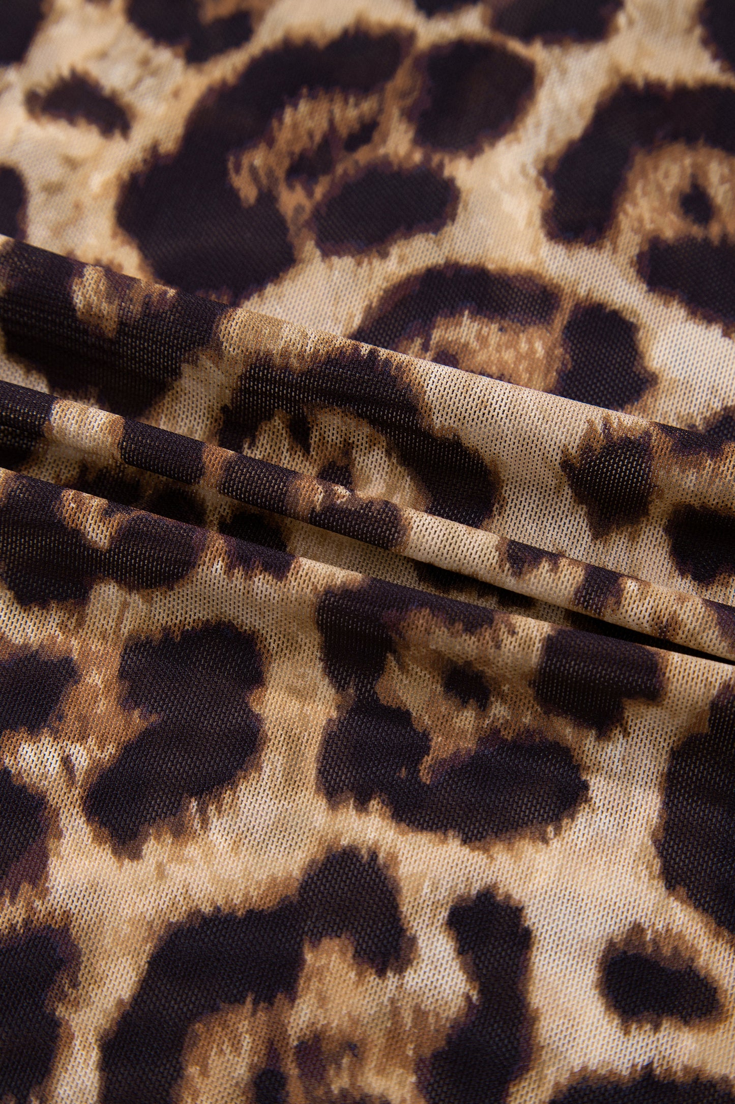 Cheetah Print Mesh Top