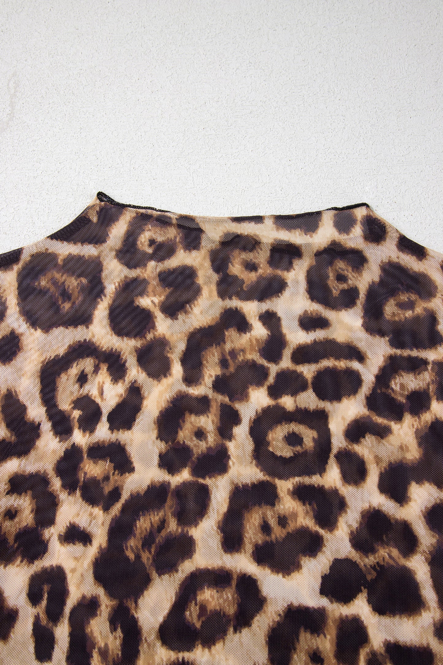 Cheetah Print Mesh Top
