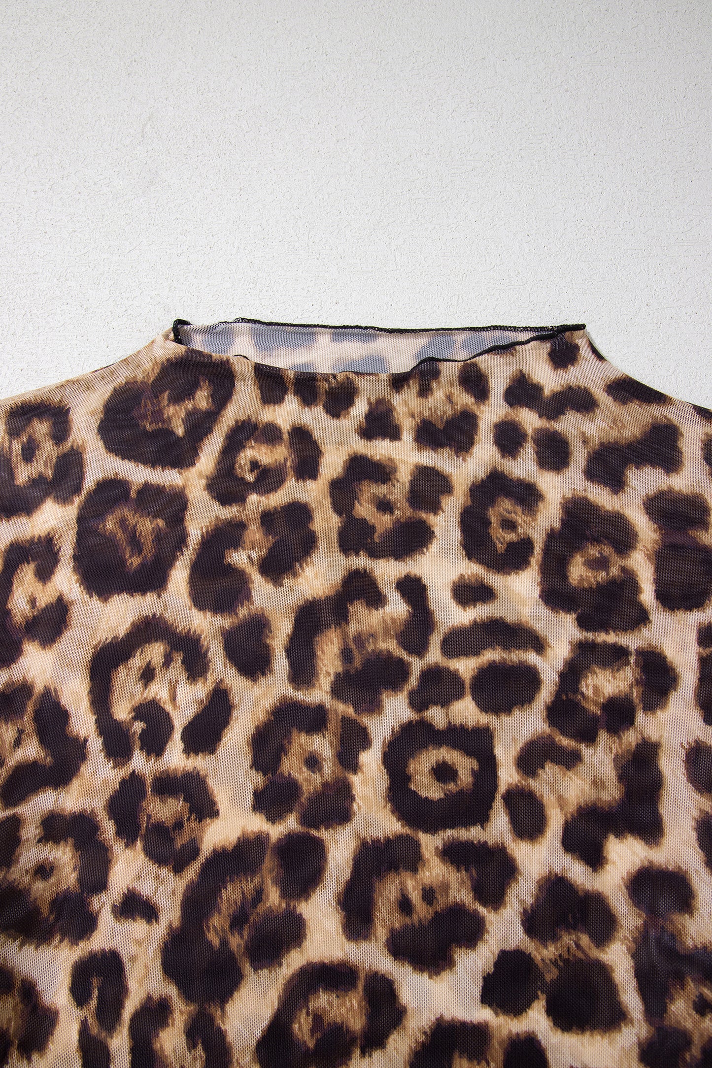 Cheetah Print Mesh Top