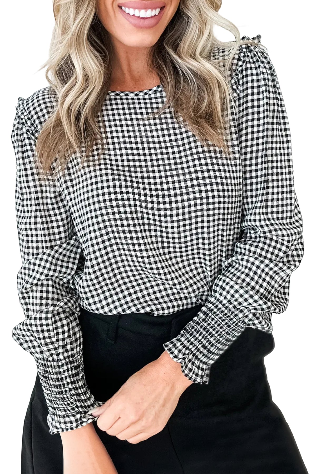 The Della Gingham Blouse