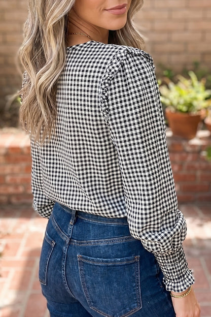 The Della Gingham Blouse