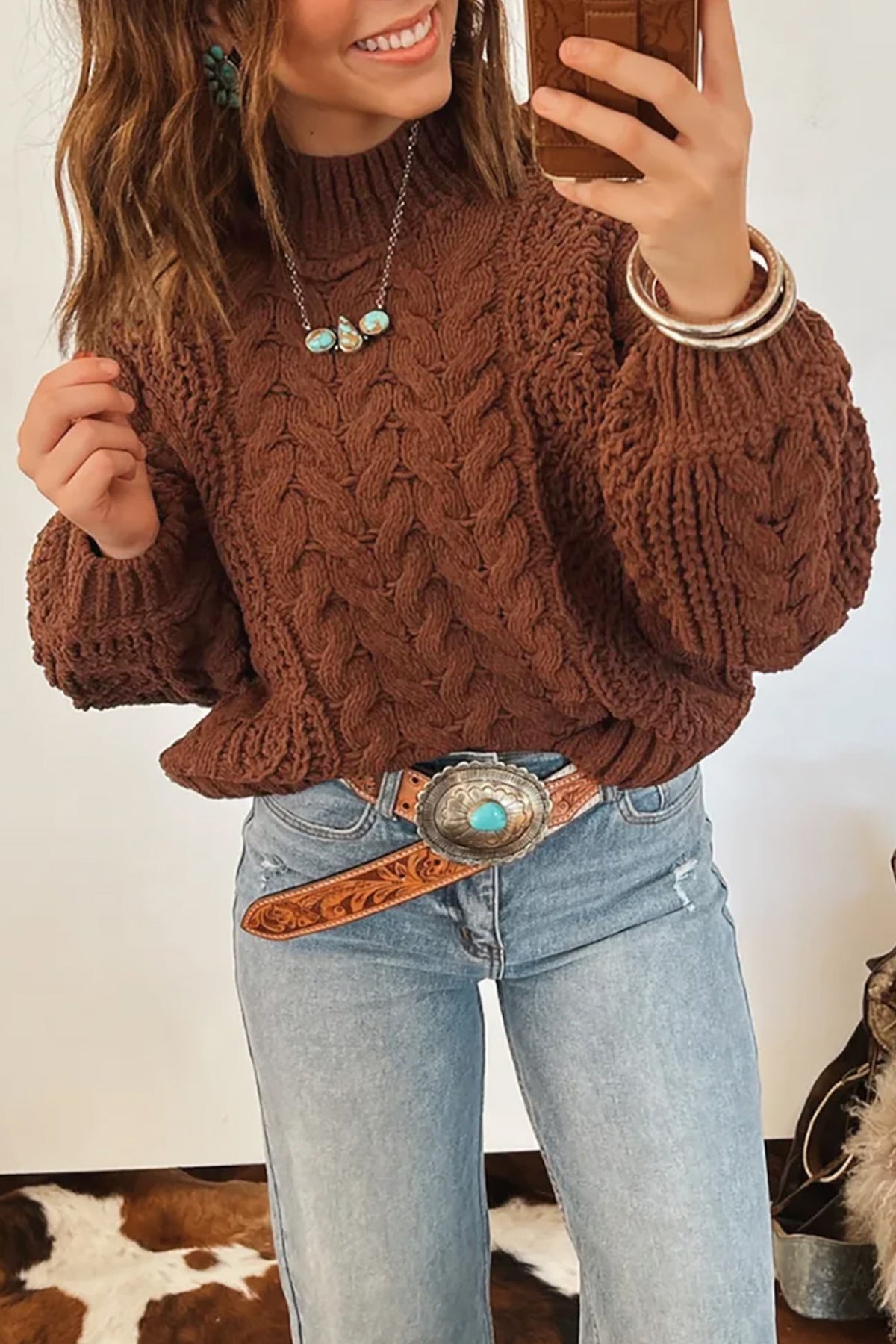 The Chestnut Creek Cable Knit Sweater