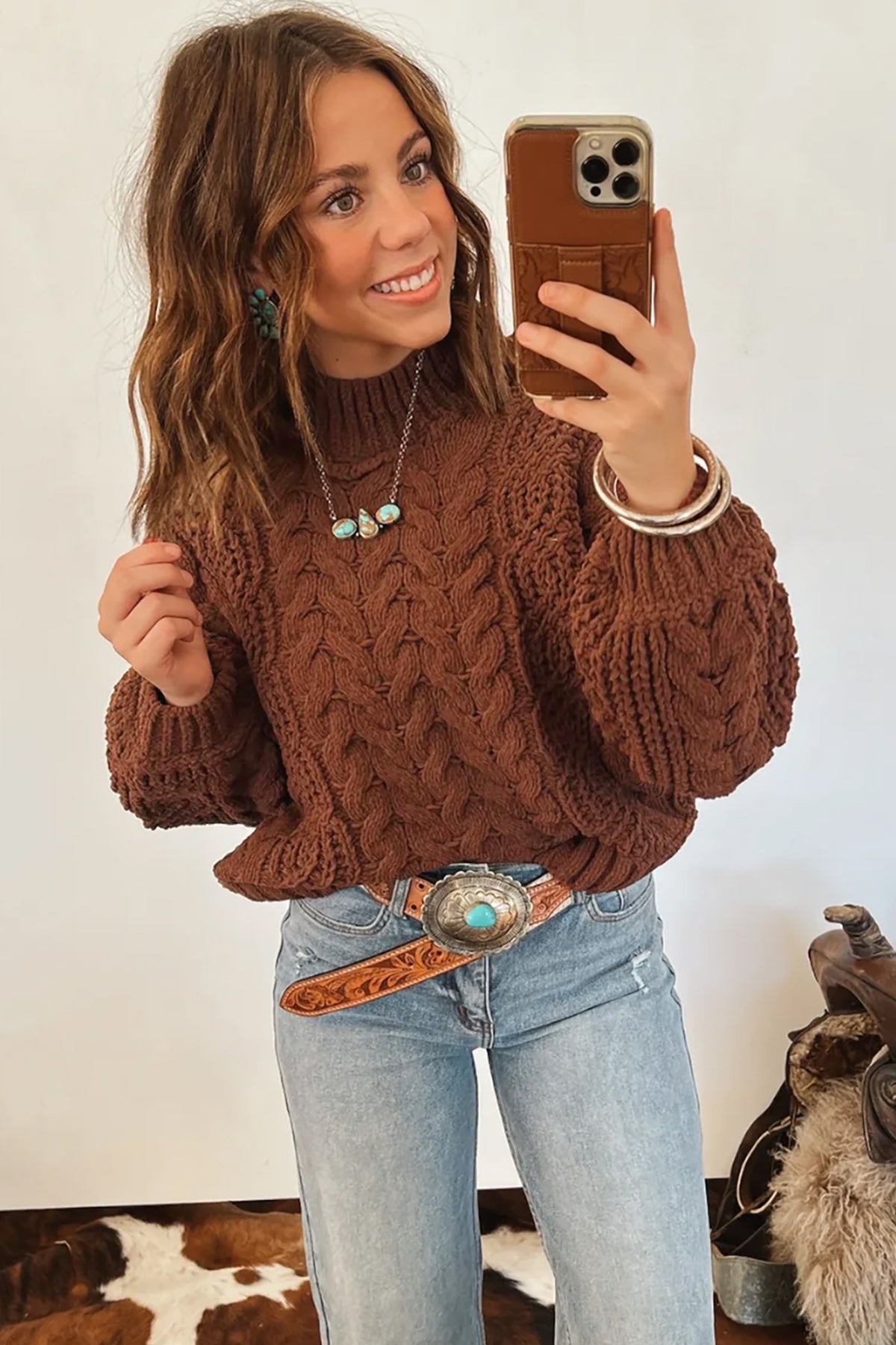 The Chestnut Creek Cable Knit Sweater