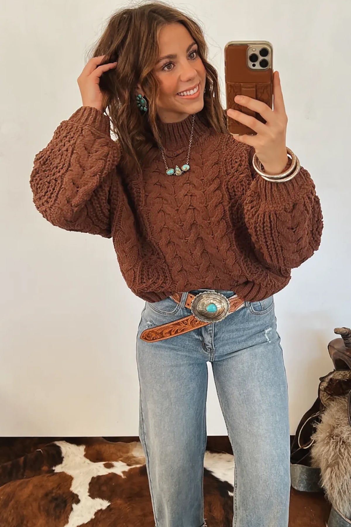 The Chestnut Creek Cable Knit Sweater