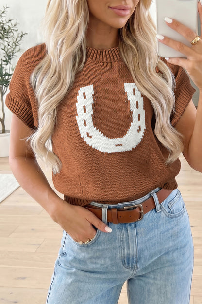Horse Shoe Sweater Vest