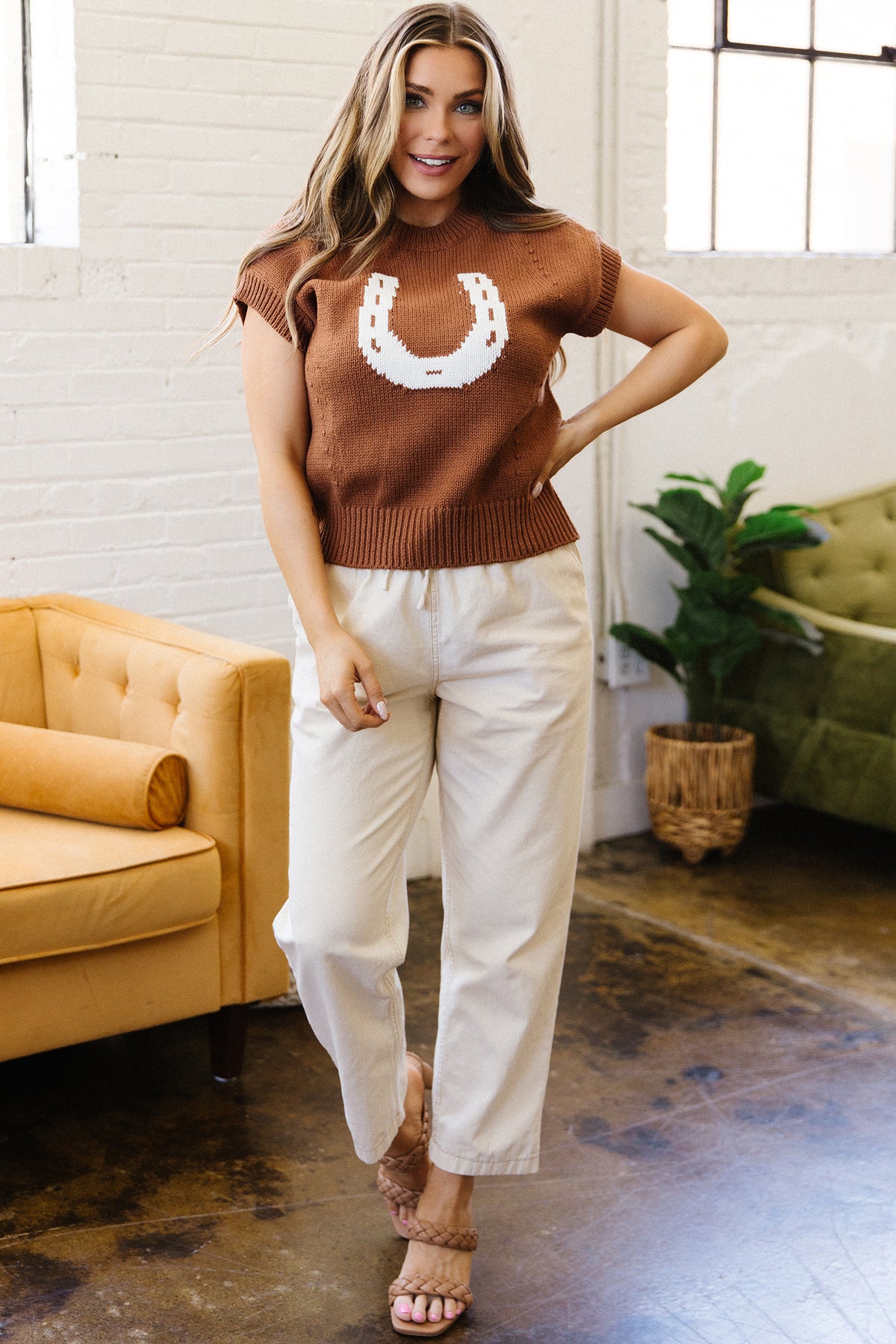 Horse Shoe Sweater Vest