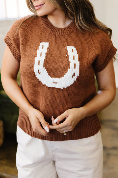 Horse Shoe Sweater Vest