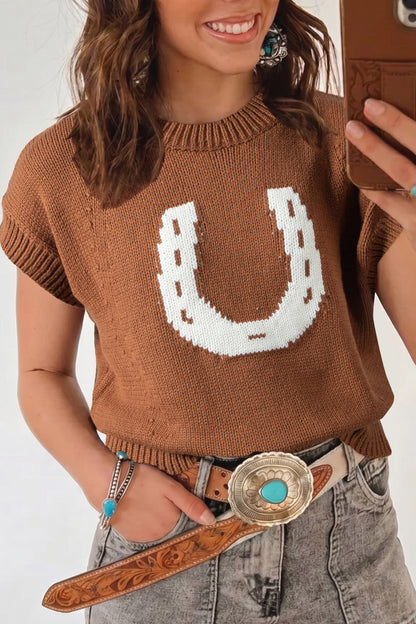 Horse Shoe Sweater Vest