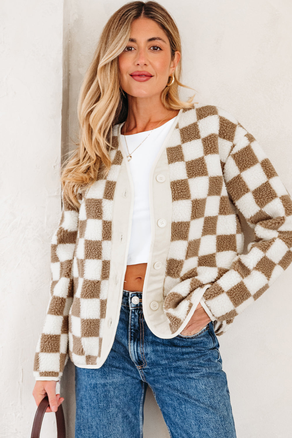 Checkered Cardigan
