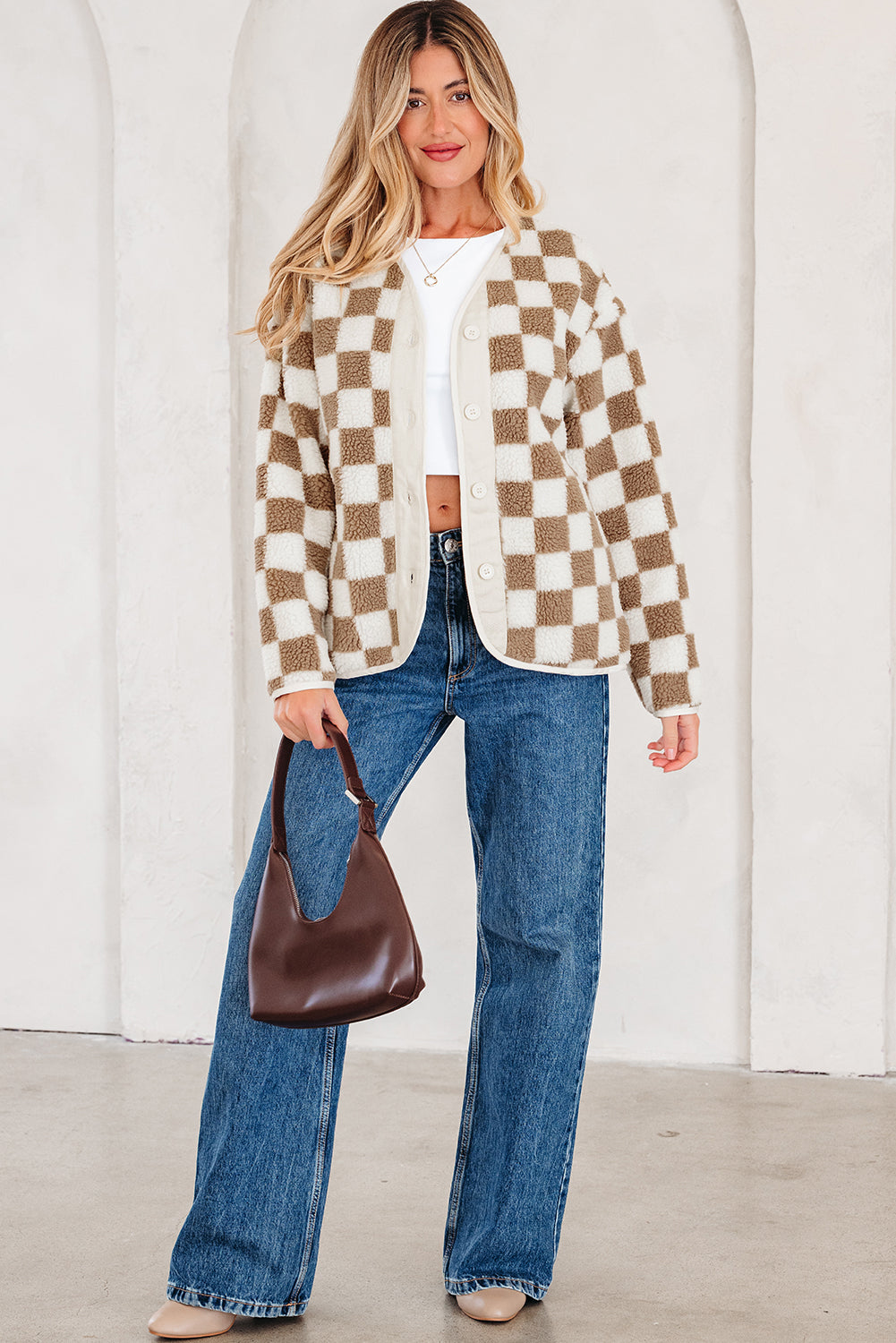 Checkered Cardigan