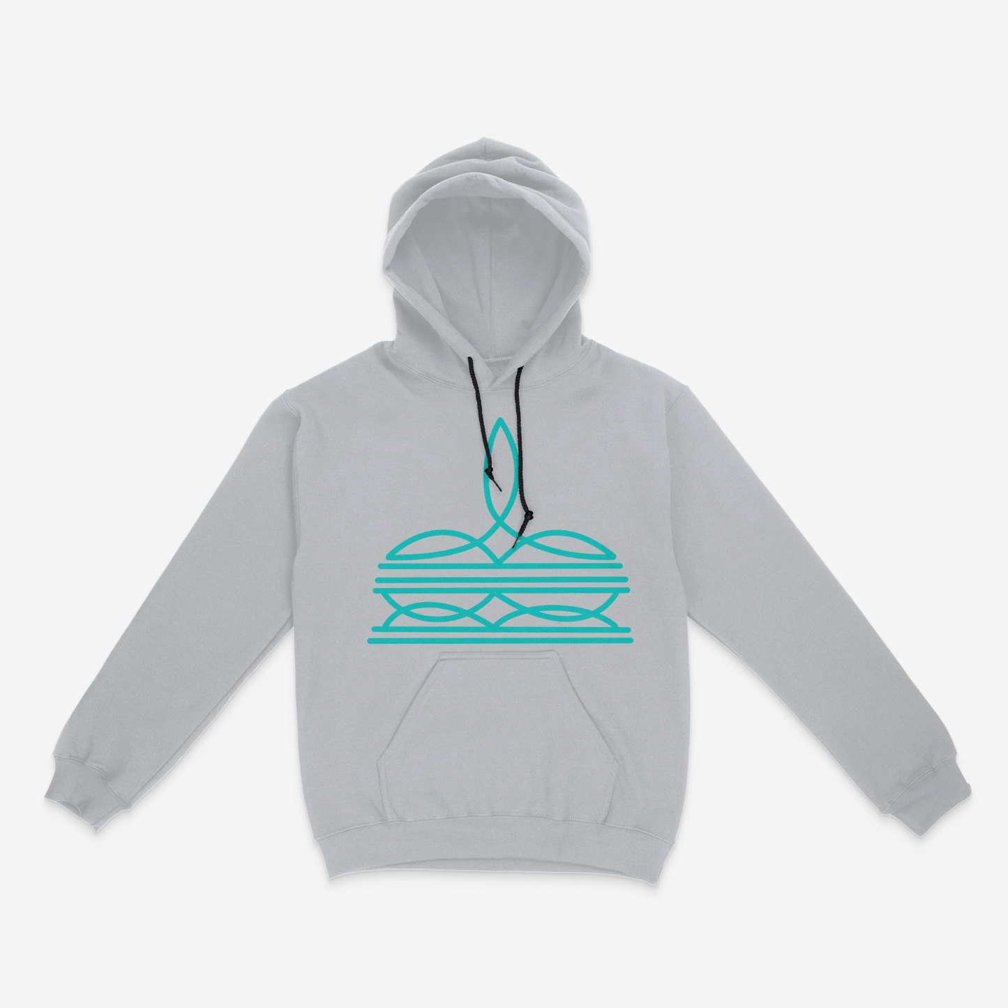 Light Turquoise Boot Stitch Hoodie (Made to Order)