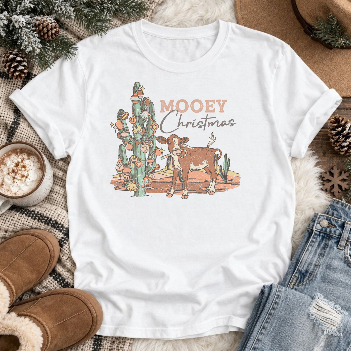 Mooey Christmas Retro T-shirt