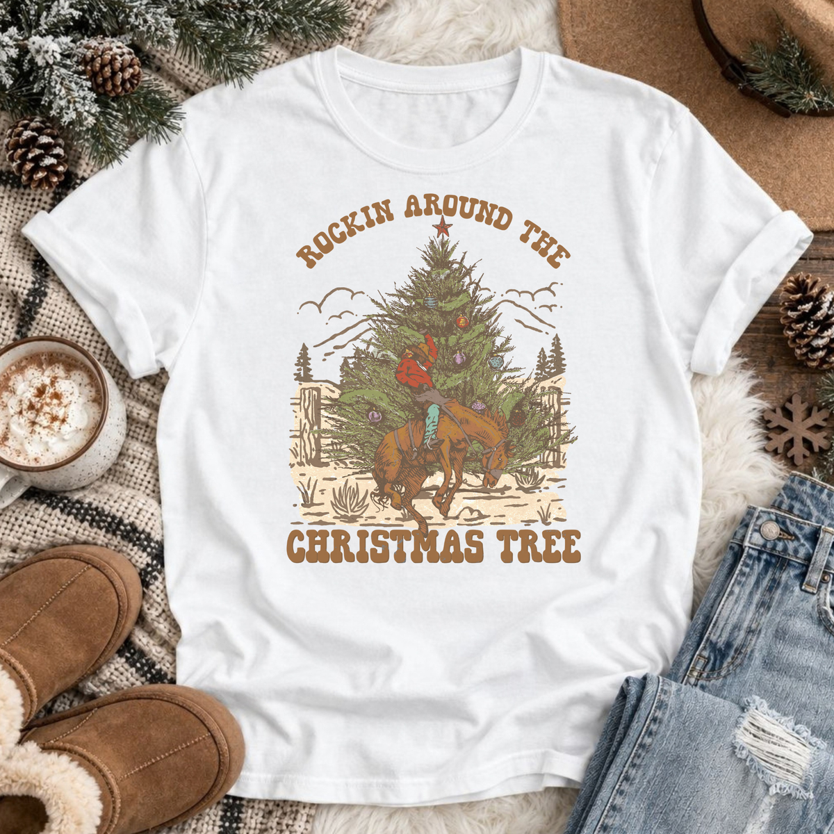 Rockin’ Around the Christmas Tree Retro T-shirt