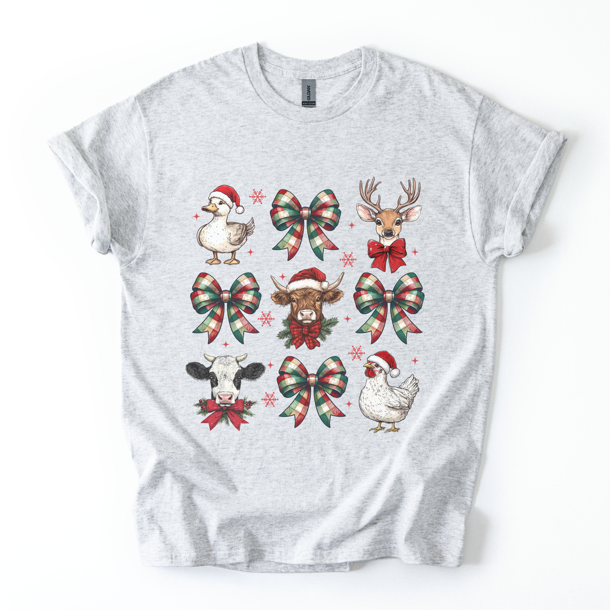 Christmas on the Farm Retro T-Shirt